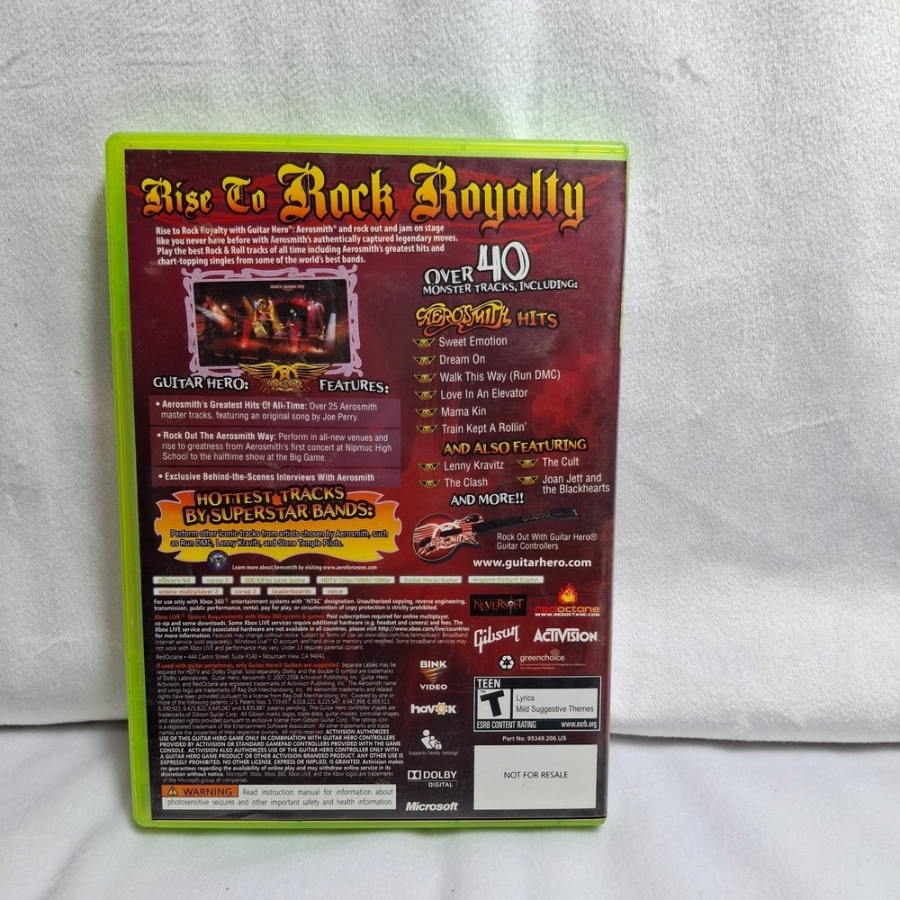 Guitar Hero: Aerosmith (Microsoft Xbox 360, 2008) - Picture 3 of 5